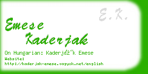 emese kaderjak business card